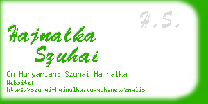 hajnalka szuhai business card